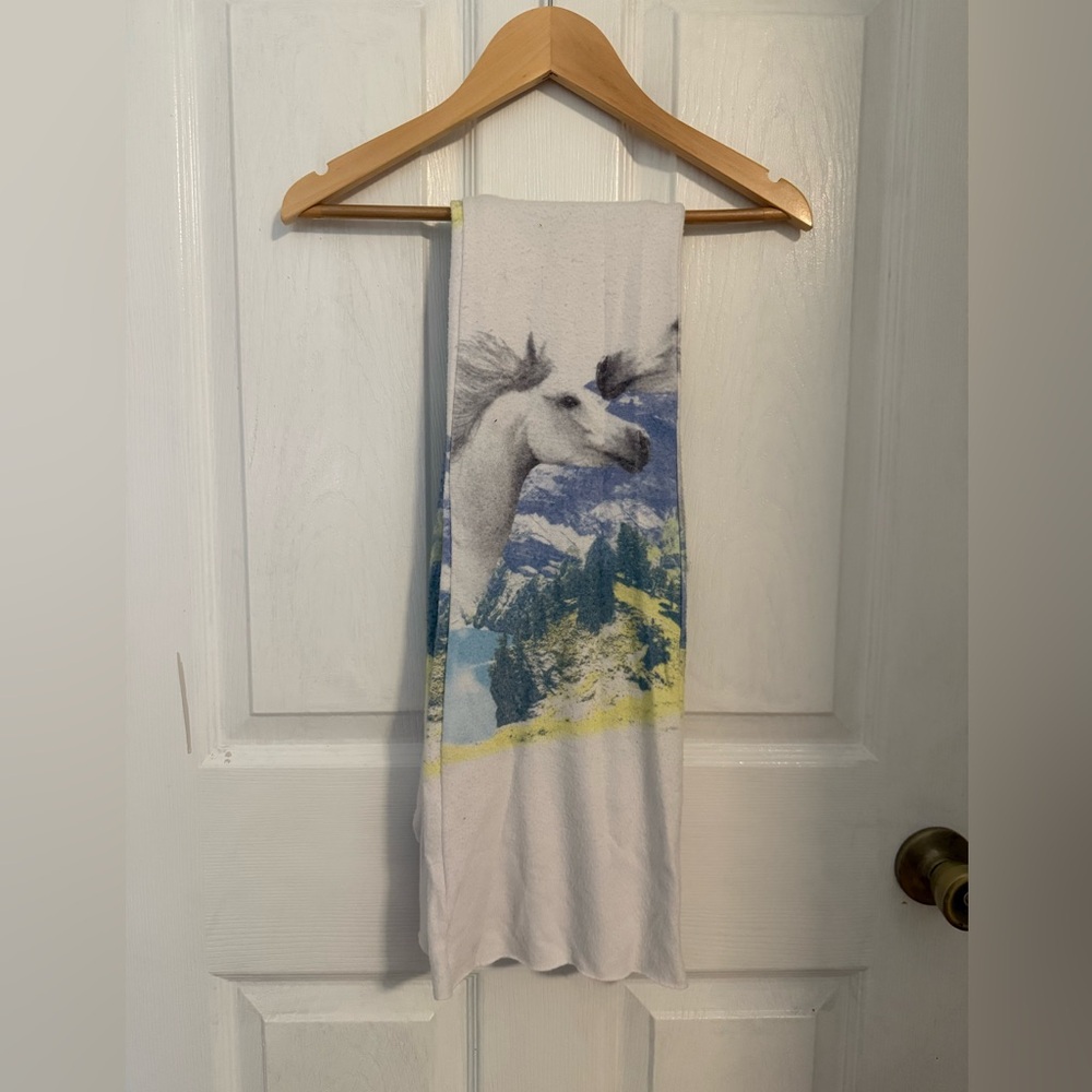 Wildfox Flare Sweatpants Pants White Horse Print XS